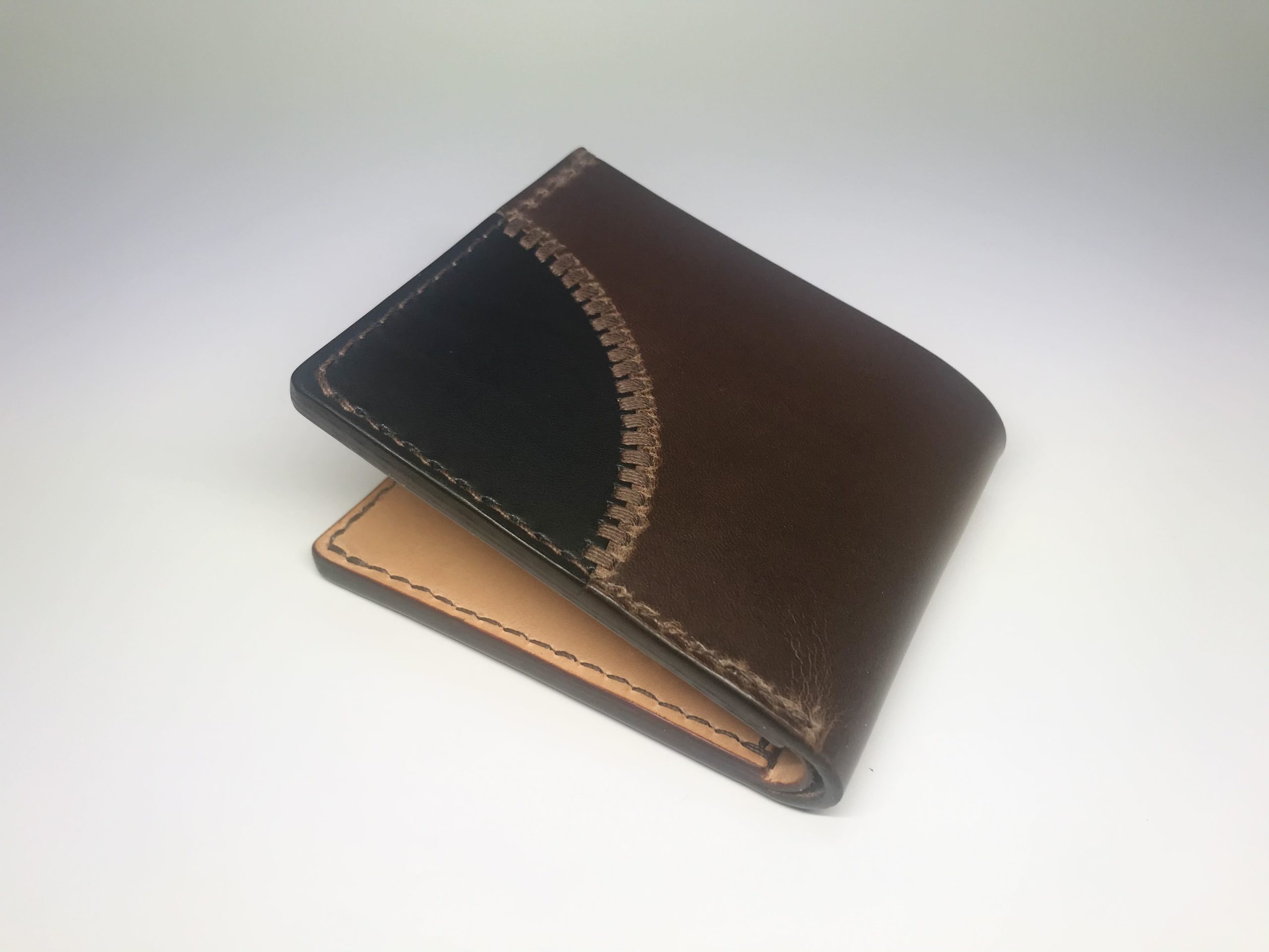 B-2]パッチワーク２つ折りカード財布 | 革工房Thankpopo Leather 